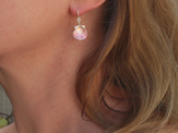 lily griffin fanshell shells pink beach summer sterling silver earrings ocean