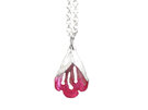 lily griffin nz puriri hot pink flower sterling silver native necklace pendant