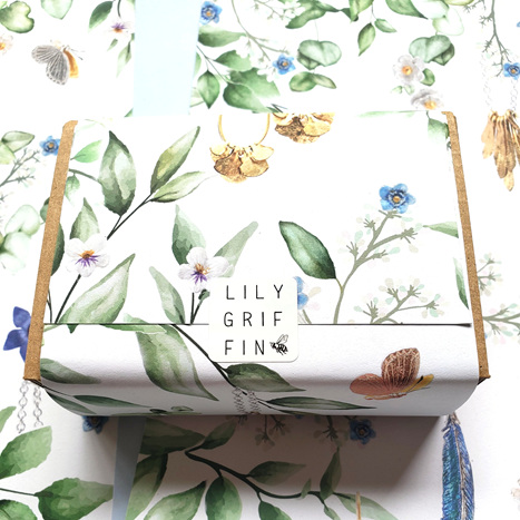 lilygriffin eco wrapping paper signature custom gift wrap pouch jewellery