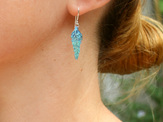 lilygriffin jewellery kotare kingfisher blue feather earrings native sterling nz