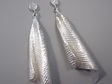 Linen Drape Earrings Sterling Silver Vintage Fabric Julia Banks Jewellery