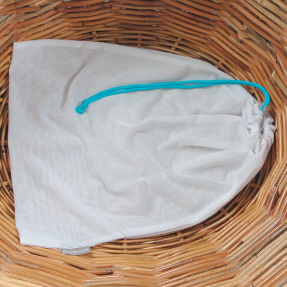 lingerie pouch - turquoise cord - delicates wash bag