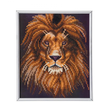 Lion - Craft Buddy Crystal Art Kit - Framed