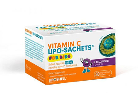 LipoShell Vitamin C Lipo-Sachets Blackcurrant for Kids