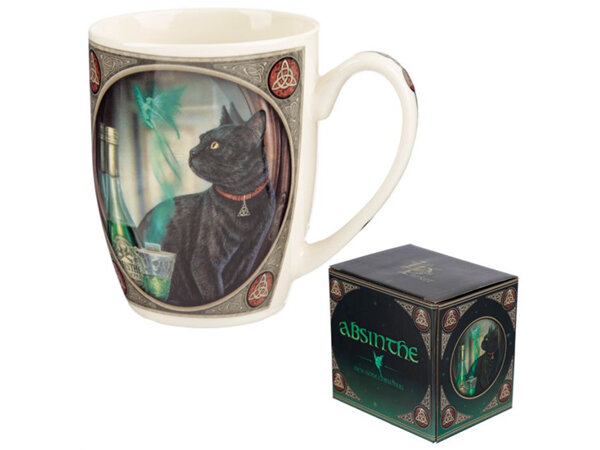 Lisa Parker Absinthe Cat Porcelain Mug