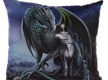 Lisa Parker Protector of Magic Dragon & Unicorn Cushion