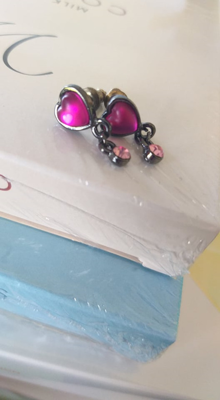 Little Cute Pink Heart Earrings