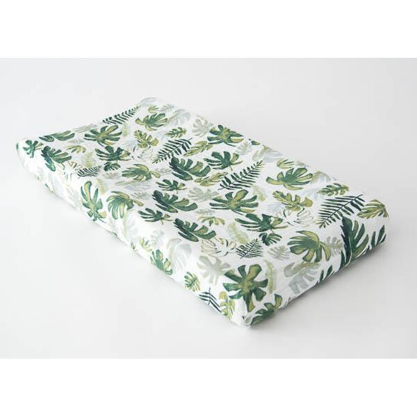 Little Unicorn -- Muslin Changing Pad Cover Tropical Leaf