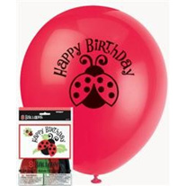 Lively Ladybugs Balloons pack of 8