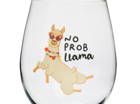 Llama Stemless Wine Glass