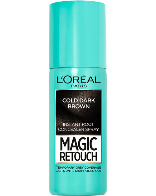LO Magic Retouch 8 Cool Dark Brown hair colour roots grey regrowth