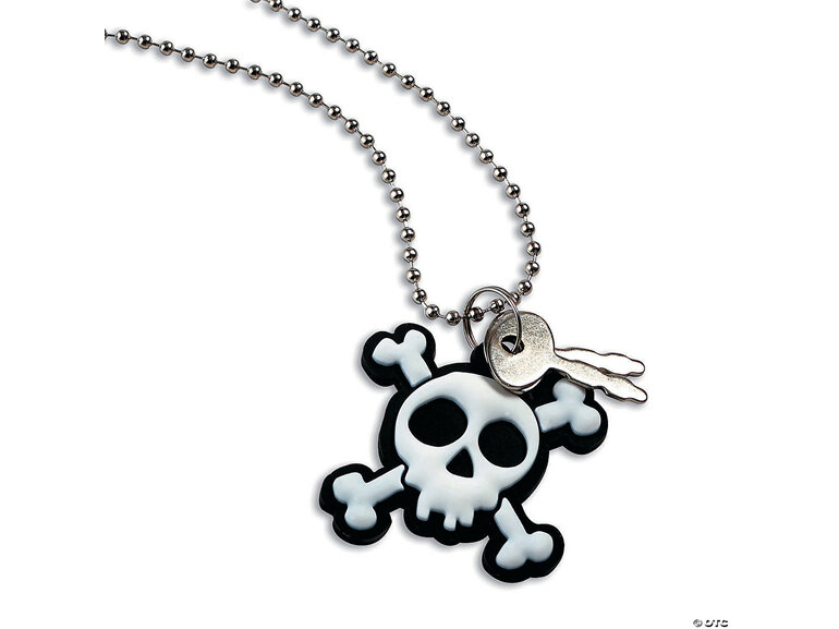 Lock and Key Doodles Diary with Key-Keeper Necklace skull