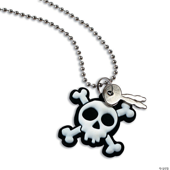 Lock and Key Doodles Diary with Key-Keeper Necklace skull