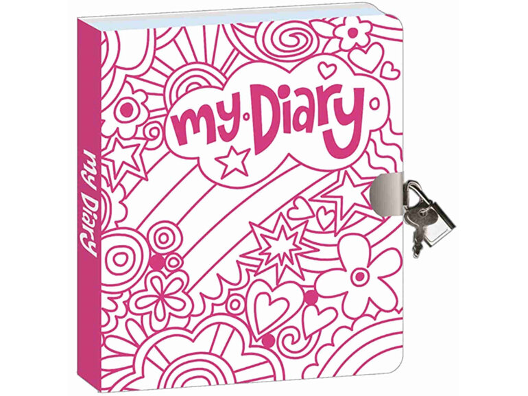 Lockable Diary: Rainbow World journal book padlock kids key