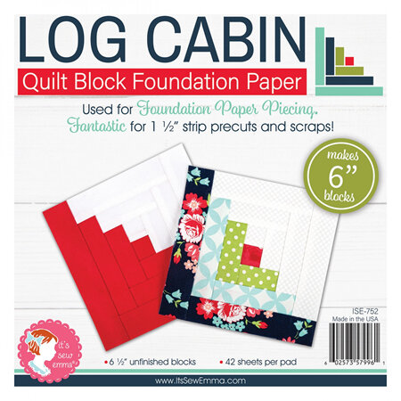 Log Cabin 6" Foundation Paper from It's Sew Emma