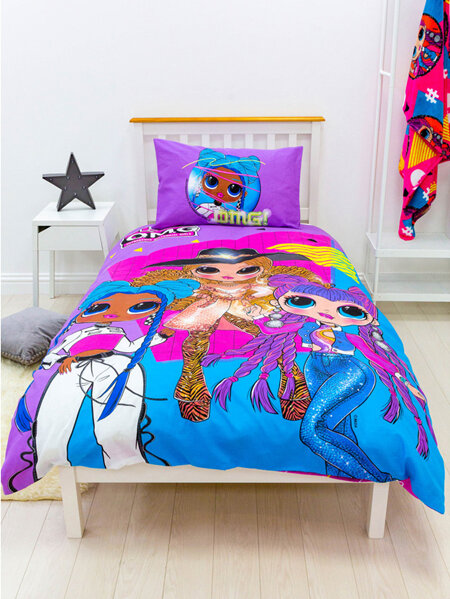 LOL Surprise OMG Beat Reversible Single Duvet Cover Set