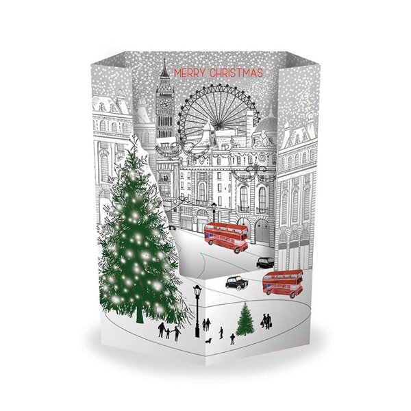 London 3D Fold-Out Expanding Christmas Card