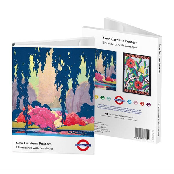 London Underground Kew Gardens Posters Notecards 2 Designs 8 Notecards