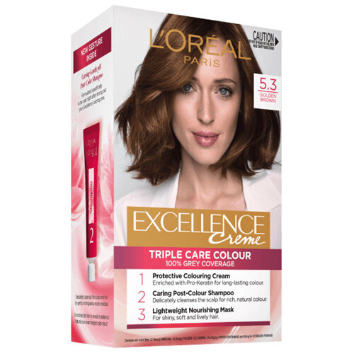 L'Oreal EXCELLENCE Hair Colour 5.3 Gold Brown