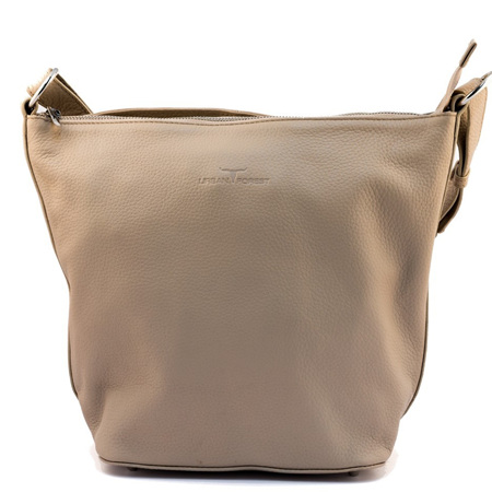Lotus Leather Shoulder Bag - Sand