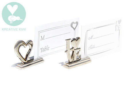 LOVE Heart Placecard Holders