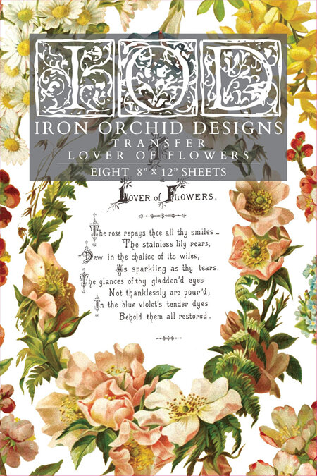 Lover of Flowers IOD Transfer Pad