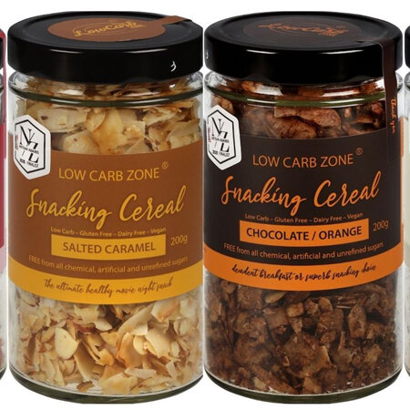 Low Carb Zone Snacking Cereals Glass Jar - 2 Sizes