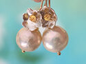 Lucia sterling silver flowers floral gold pearl earrings lily griffin nz jewelry