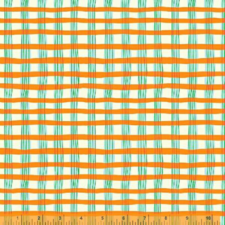 Lucky Rabbit - Painted Plaid - Orange