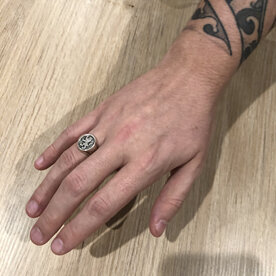 Luke's Signet Ring on His Hand
