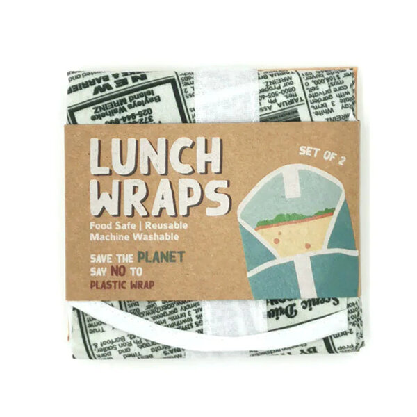 Lunch Wrap Set of 2 - Retro Paper