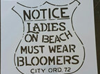 M0019m - Vintage Beach Sign Mudd