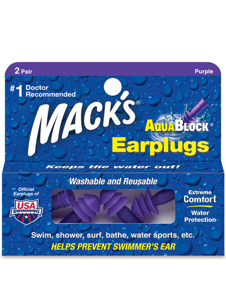 Mack's Aqua Block Earplugs 2 pair