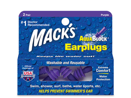 Mack's Aqua Block Earplugs 2 pair