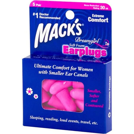 Mack's Dreamgirl Soft Foam Earplugs 5 Pairs