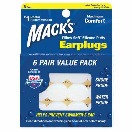 Mack's Ear Plugs Pillow Soft - 2 pairs (6 pairs in photo)