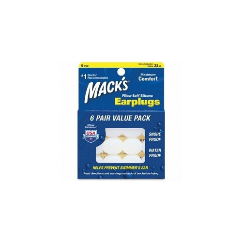 MACKS Ear Plugs Silicone 6pk