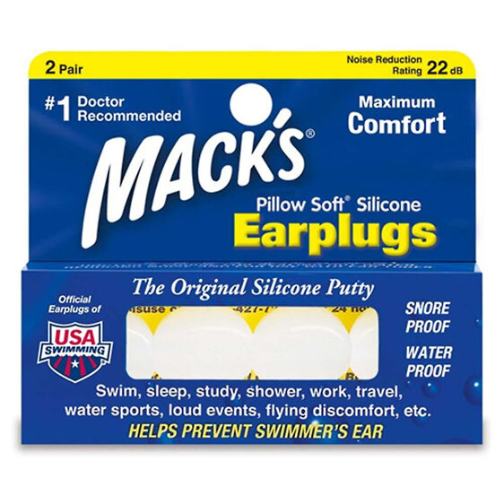 Mack's Pillow Soft Silicone Earplugs 2 Pairs