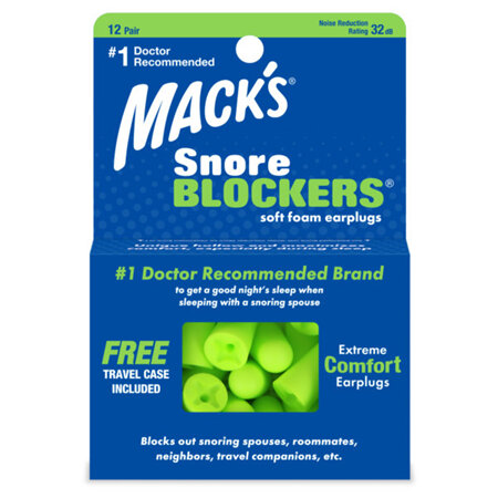 Mack's Snore Blockers Soft Foam Earplugs 12 Pairs