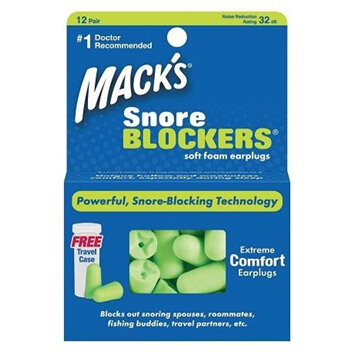 MACK'S SOFT FOAM EAR PLUGS - SNORE BLOCKERS 12 PAIRS