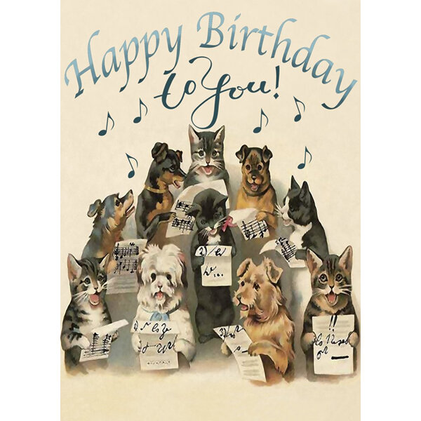 Madame Treacle And We All Sing Together Happy Birthday Card