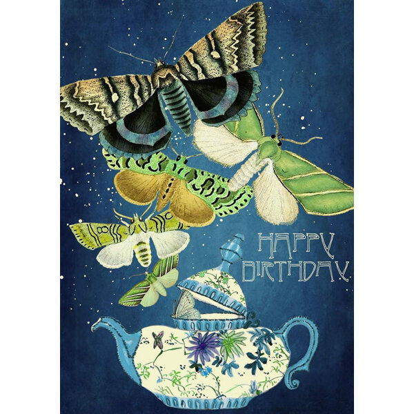 Madame Treacle Butterfly Teapot Birthday Card