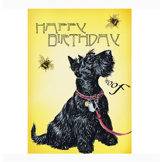 Madame Treacle - Happy Birthday Scottie Woof Birthday Card