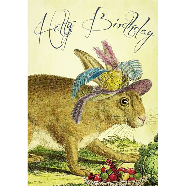 Madame Treacle - Rabbit & Cabbage Birthday Card