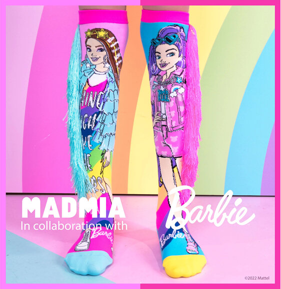 MADMIA Barbie Extra Fashionista Socks Kids & Adults Age 6-99