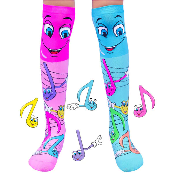 MADMIA Music Notes Socks Kids & Adults Age 6-99
