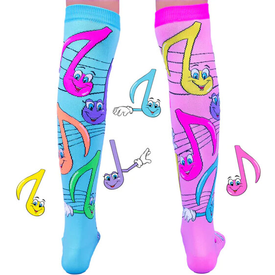 MADMIA Music Notes Socks Kids & Adults Age 6-99
