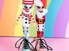 MADMIA Santa & Snowman Socks Toddler Age 3-5