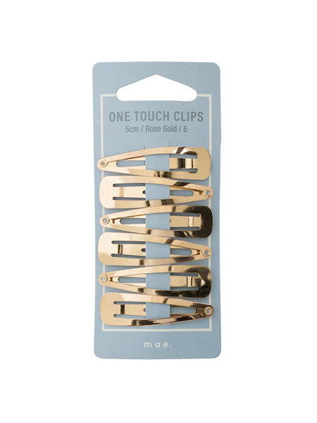 Mae 40-2003RG One Touch Clips 5cm/Rose Gold/6