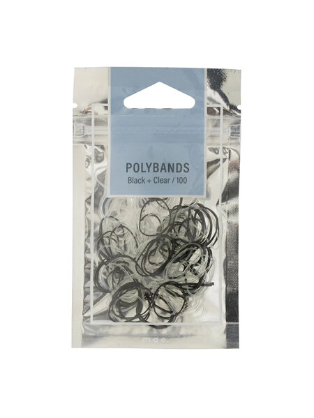 Mae 40-2210 Polybands Black + Clear/100